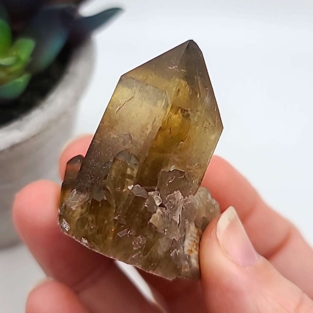 CLEARANCE Natural Kundalini Citrine Candle Crystal